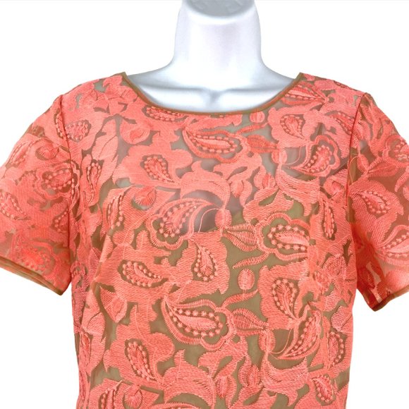 Veronica Beard Shift Dress Lace Floral Embroidered - Picture 5 of 8